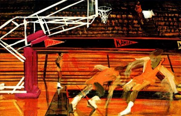 Sport Painting - basketball 21 impressionists